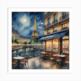 Parisian Impression Parisian Café Culture Art Print