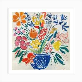 Spring Flowers Painting Matisse Style 8 Art Print