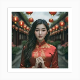 China in Red Art Print