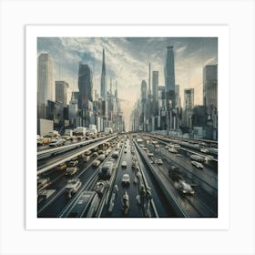 Futuristic Cityscape Art Print