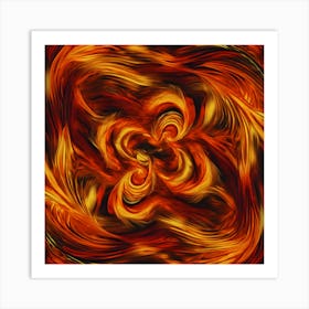 Abstract Flames Art Print