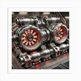 Mars Dominion Transit Rover Dual Quantum Core Fusion Engine Art Print