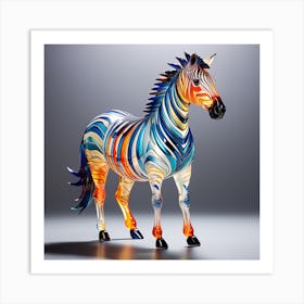 Glass Zebra Art Print