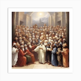 Jesus And His Disciples Art Print