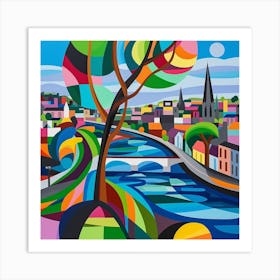 Abstract Travel Collection Dublin Ireland 4 Art Print