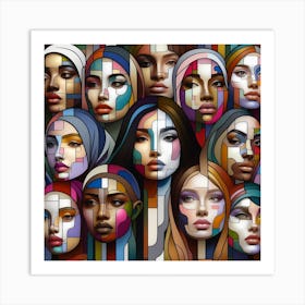 Portrait Of Women Art Print