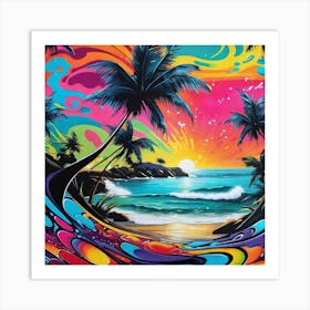 Tropical Sunset 1 Art Print