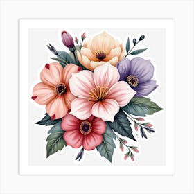 Bouquet Of Flowers Art Print