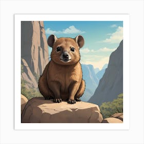 Cute Rock Hyrax Art Print