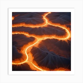 Veins of the Earth: The Lava Rivers 1 Art Print