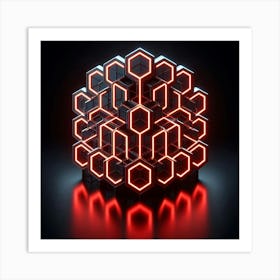 Geometric Cube Art Print