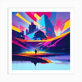 Futuristic City 1 Art Print