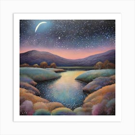 Night landscape 1 Art Print