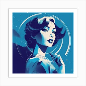 Woman In Space 1 Art Print