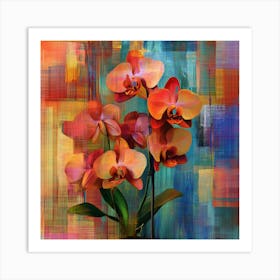 Orchids In A Vase 1 Art Print