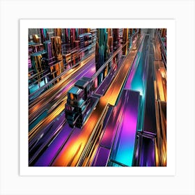 Abstract City Skyline Art Print