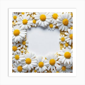 Frame Of Daisies 2 Art Print