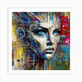 Futuristic Woman 1 Art Print