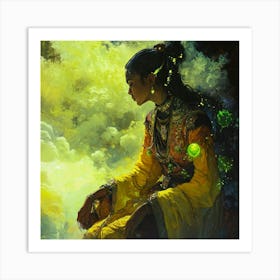 Lady In Yellow Art Print