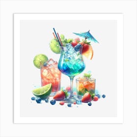 Alcoholic Drinks Art Print