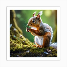 Squirrel In The Forest 278 Art Print