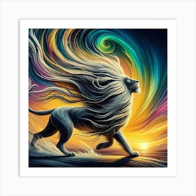 Lion Painting 5 Art Print