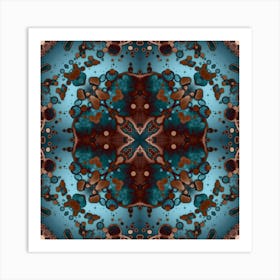 Abstraction Blue Star 3 Art Print