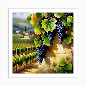 Vineyards In Tuscany Art Print