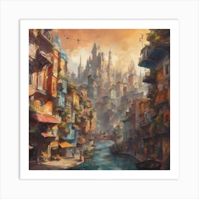 432151 A Beautiful City Decorated With Colour Xl 1024 V1 0 Art Print