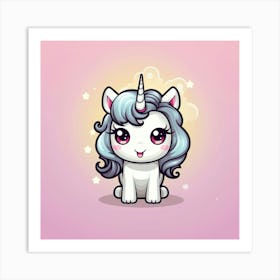 Cute Unicorn 346 Art Print