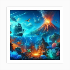 Underwater Seascape 1 Art Print