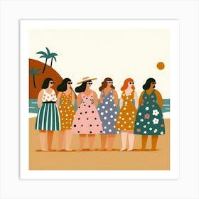 Women On The Beach Art Print