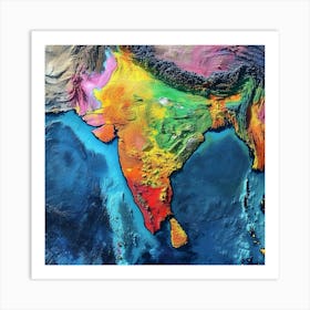 India - Nasa Stock Videos & Royalty-Free Footage Art Print