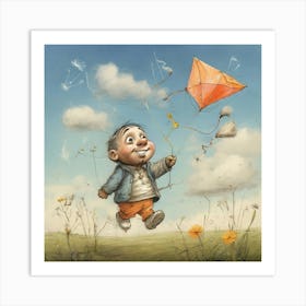 Flying Kite Art Print