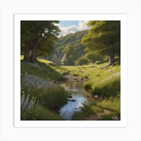 Stream In The Woods 9 Art Print