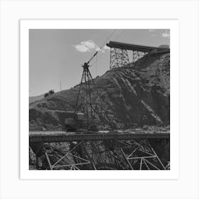 Shasta Dam, Shasta County, California, One Of The Tail Towers Which Supports One End Of The Cable Which Is Used To 1 Art Print