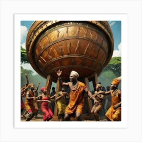 African Dancers Art Print