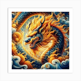 Dragon In The Sky 3 Art Print