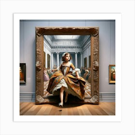 Emergence of the Young Infanta: A Velázquez-Inspired Journey Art Print