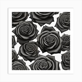 Black Roses 2 Art Print