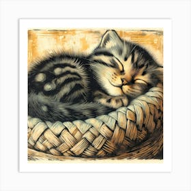 Feline Cat Creative Artwork Illustration 84 Art Print