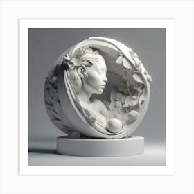 Woman In A Sphere Art Print