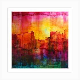 Sunset City 1 Art Print