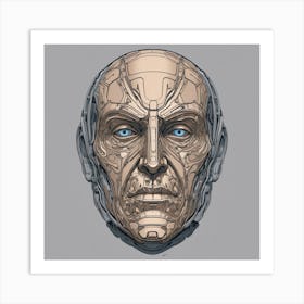 Robot Head Art Print