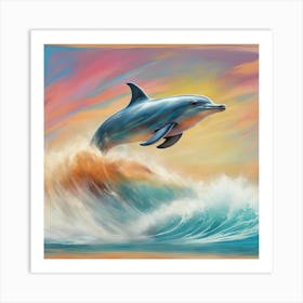 Dolphin In The Ocean Art Print