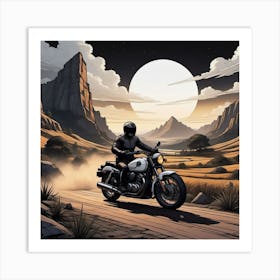 Rider In The Desert Art Print