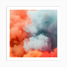 Abstract Colorful Smoke 1 Art Print