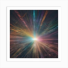 Abstract Space Rays 1 Art Print