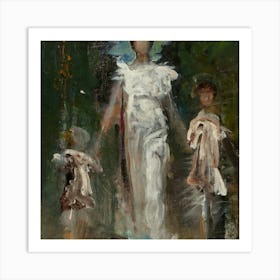 'Mother And Children' Art Print