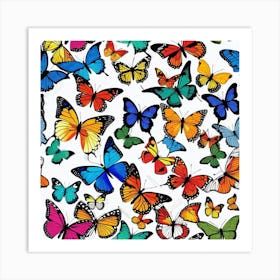 Colorful Butterflies 16 Art Print